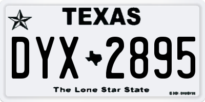 TX license plate DYX2895