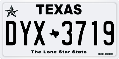 TX license plate DYX3719