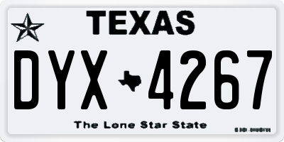TX license plate DYX4267