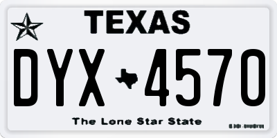 TX license plate DYX4570