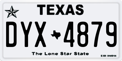 TX license plate DYX4879
