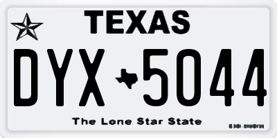 TX license plate DYX5044