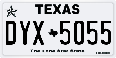 TX license plate DYX5055