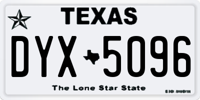 TX license plate DYX5096