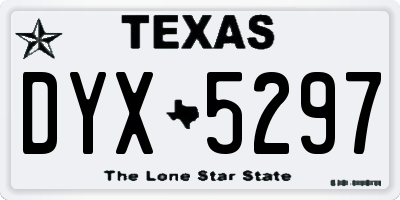 TX license plate DYX5297