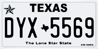TX license plate DYX5569