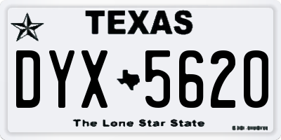 TX license plate DYX5620