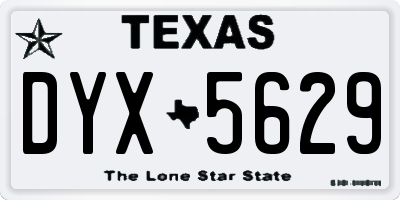 TX license plate DYX5629
