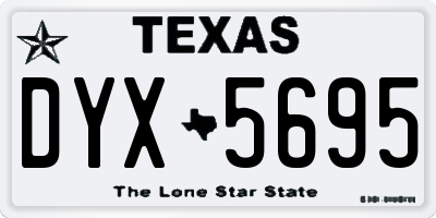 TX license plate DYX5695