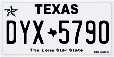 TX license plate DYX5790