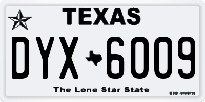 TX license plate DYX6009