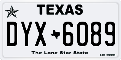 TX license plate DYX6089