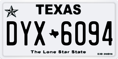 TX license plate DYX6094