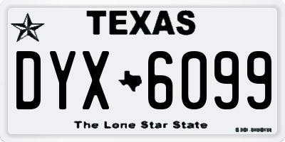 TX license plate DYX6099