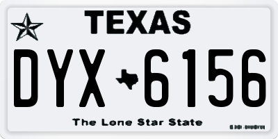 TX license plate DYX6156