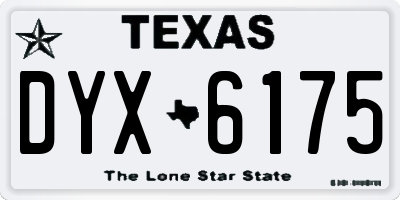 TX license plate DYX6175