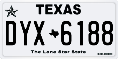 TX license plate DYX6188
