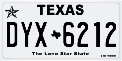 TX license plate DYX6212