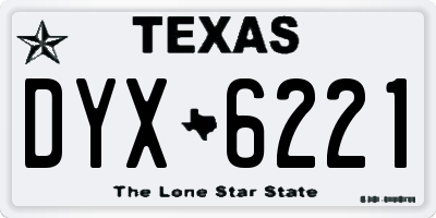 TX license plate DYX6221