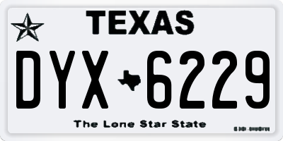 TX license plate DYX6229
