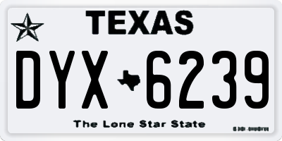 TX license plate DYX6239