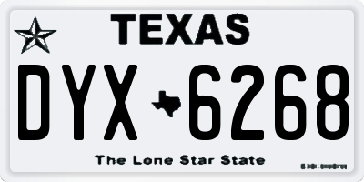 TX license plate DYX6268