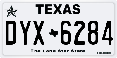 TX license plate DYX6284