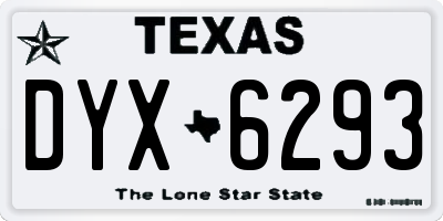 TX license plate DYX6293