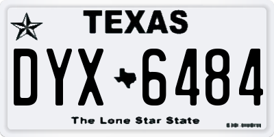 TX license plate DYX6484