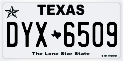 TX license plate DYX6509