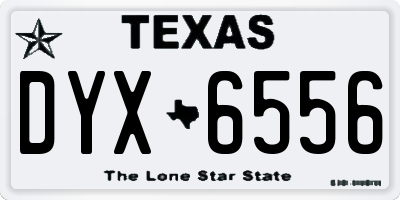 TX license plate DYX6556