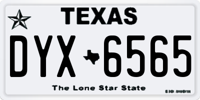 TX license plate DYX6565