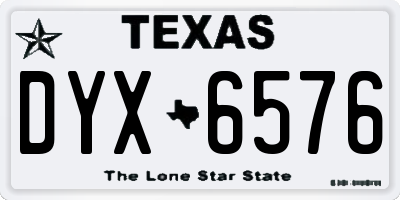 TX license plate DYX6576