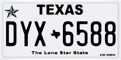 TX license plate DYX6588