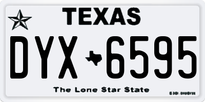 TX license plate DYX6595