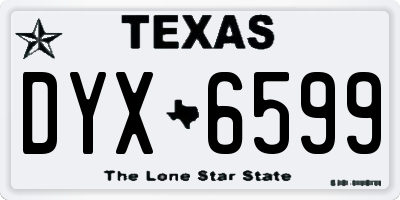 TX license plate DYX6599