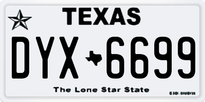 TX license plate DYX6699
