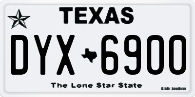 TX license plate DYX6900