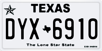 TX license plate DYX6910