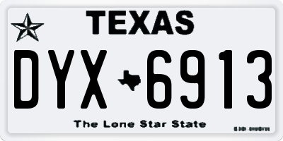 TX license plate DYX6913