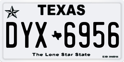 TX license plate DYX6956