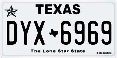 TX license plate DYX6969