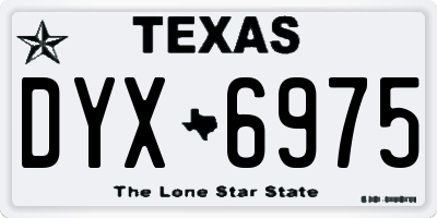 TX license plate DYX6975