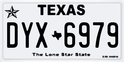 TX license plate DYX6979