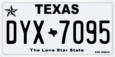 TX license plate DYX7095