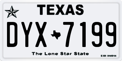TX license plate DYX7199