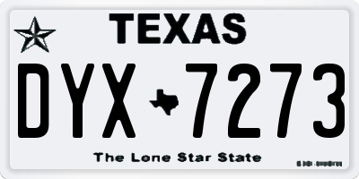 TX license plate DYX7273