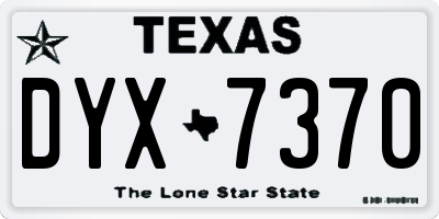 TX license plate DYX7370