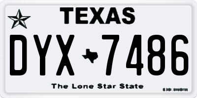 TX license plate DYX7486