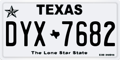 TX license plate DYX7682